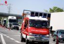 Oö: Sattelzug kracht auf der Westautobahn gegen eine Unterführung