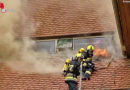 Stmk: Feuer am Dachstuhl eines Wohnhauses in Gnas