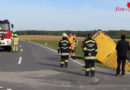 Bgld: Kastenwagen liegt nach Unfall in Strem seitlich im Graben