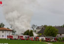 Oö: Alarmstufe II bei Stadelbrand in Hinzenbach