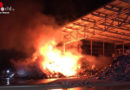 D: Feuer auf 500 m2 bei Recycling-Unternehmen in Hünxe