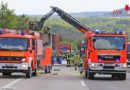 D: Drehleitereinsatz bei Lkw-Brand auf der A3