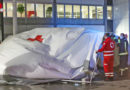 Oö: Triage-Zelt vom Roten Kreuz vom Winde verweht