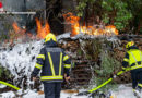 Oö: Wieder brennt Holzstoß in Asten