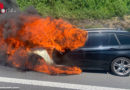 Schweiz: Auto nach Tunnelausfahrt in Flammen