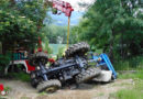 Stmk: Traktor bei Mäharbeiten in Leoben umgestürzt