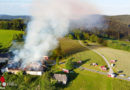 Oö: Großbrand auf Bauernhof in Vorderweißenbach → Arbeit für 14 Feuerwehren