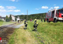 Oö: Flurbrand neben Steyrtalbahn in Aschach