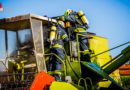 Oö: Mähdrescherbrand in Burgkirchen