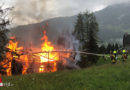 Schweiz: Maiensäss in Grabersberg in Vollbrand