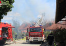 Stmk: Dachstuhl-Großbrand bei bekanntem Weingut aus dem 17. Jhd. an der südsteirischen Weinstraße