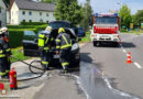 Oö: Autobrand in Sierning mit mehreren Handfeuerlöschern den Garaus bereitet