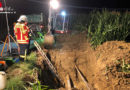 D: Feuerwehr bei Wasserrohrbruch in Deggenhausertal im Einsatz