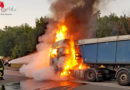 D: Lkw-Zugmaschine bei Dortmund in Vollbrand