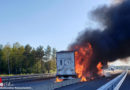 D: Lkw geht nach Knall auf der A6 bei Kaiserslautern in Flammen auf