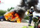 Bgld: Einsatzübung “Unfall Menschenrettung” und “Autobrand” in Oberwart