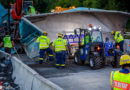 Bayern: THW mit Teleskoplader nach Lkw-Unfall auf der A9 im Einsatz