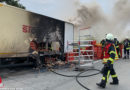 D: Lkw-Anhänger auf A1 zwischen den Anschlussstellen Bockel und Elsdorf durch Feuer zerstört