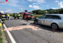 Stmk: Auto landete nach Unfall auf der B319 am Dach