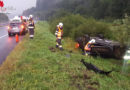 Stmk: Aquaplaning auf der A9 → Pkw schleudert von der Autobahn