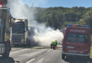 Bgld: Heißmischgut-Lkw brennt auf der Bundestraße B 56 in Henndorf