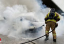 Tirol: Feuerwehr Schwaz löscht in Brand stehenden Van