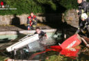 Nö: Traktor-Bergung aus Schwimmteich in Behamberg