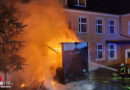 D: Sattelauflieger brennt in Dorsten → Feuer erfasst auch Hauswand