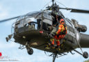 Stmk: Feuerwehr-Flugdienstübung mit vier Hubschrauber von Heer und Polizei in Trofaiach