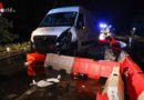 Oö: Alkofahrt auf Pyhrnpass Straße bei Sattledt endet in einer Verkehrsinsel