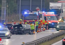 Bayern: Drei zum Teil schwer Verletzte bei Auffahrunfall mit hoher Geschwindigkeit auf der A8 bei Urwies