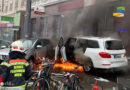 Wien: Autobrand nach Pkw-Kollision mit drei Verletzten in Leopoldstadt