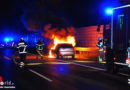 D: Auto-Vollbrand auf der Autobahn BAB 46 bei Iserlohn