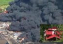 Russischer Feuerwehrpanzer von Rostec & Panzer-Einsatz in brennendem Treibstoffdepot