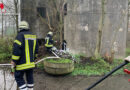 D: Brennender Müll in altem Silo in Neermoor