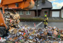 D: Papier brennt im Mülllaster in Stolberg