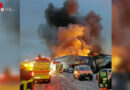 D: Zwei brennende Lagerhallen in Hamburg → Alarmstufe “Feuer 6” → Nachbericht