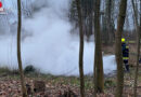 Nö: Brennender Grünschnitt in Waldgebiet in Ebenfurth