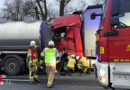 D: Lkw-Unfall in Lehrte → Vier Lastwägen, schwierige Menschenrettung und eine problematische Rettungsgasse