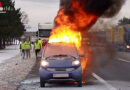 Nö: Smart auf der A 2 bei Leobersdorf in Flammen aufgegangen