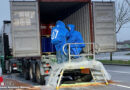 D: Gefahrgut-Einsatz nach Stoffaustritt aus Übersee-Container an der Rastanlage Ostetal Süd