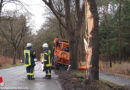 D: Mit Fäkalien beladener Lkw bei Hanstedt gegen Baum geprallt → Fahrer bleibt unverletzt