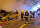 Stmk: Kollision mit Aufpralldämpfer und „Abrasieren“ der Tunnelwand auf der A2 bei Mooksirchen