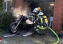 D: Brennendes Motorrad in Werne