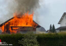 Oö: Holzhaus in Bad Hall in Vollbrand → 8 Feuerwehren vor Ort