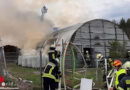 D: Lagerhalle geht während Arbeiten in Hinterweidenthal in Flammen auf