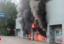 Stmk: Brand mehrerer Müllcontainer in Gebäude in Graz → Gasflaschen im Brandgeschehen involviert → Brandstiftung