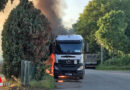 D: Brennende Hecke in Lage fackelt auch abgestellten Sattelschlepper an