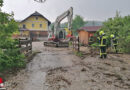 Oö: Unwetter forderte Scharnsteiner Einsatzkräfte → mehrere Einsätze durch sintflutartige Regen- und Hagelschauer am 5. Juni 2021