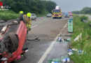 D: Pkw-Mehrfachüberschlag auf der Autobahn A3 bei Ratingen